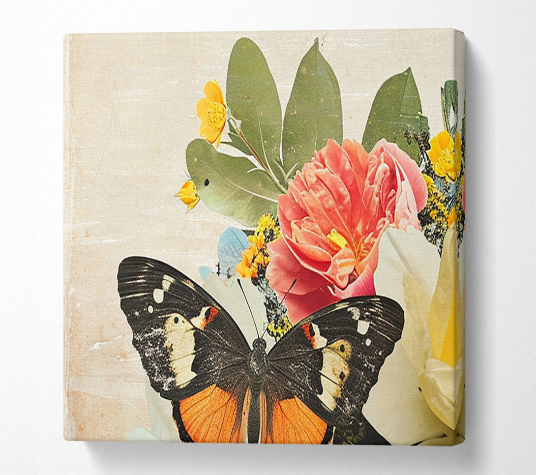  A Canvas Print of Blossoms And Butterflies Canvas Print