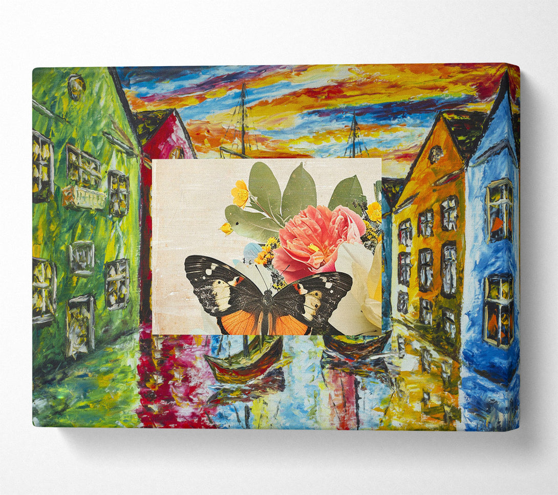  A Canvas Print of Blossoms And Butterflies Canvas Print