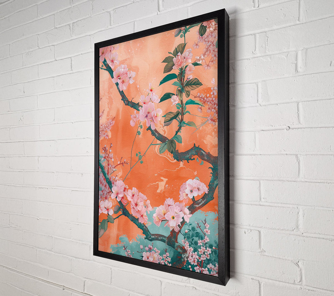  A Canvas Print of Peachy Blossoms Canvas Print