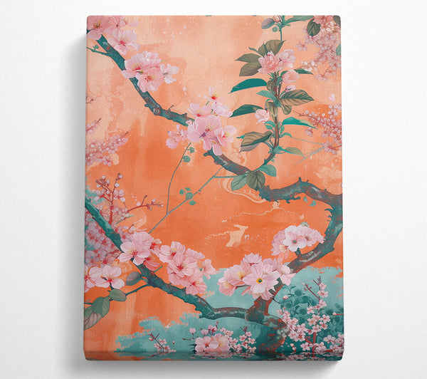  A Canvas Print of Peachy Blossoms Canvas Print