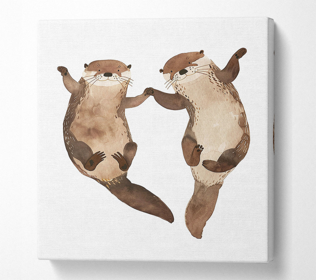  A Canvas Print of Otter Joy Canvas Wall Art