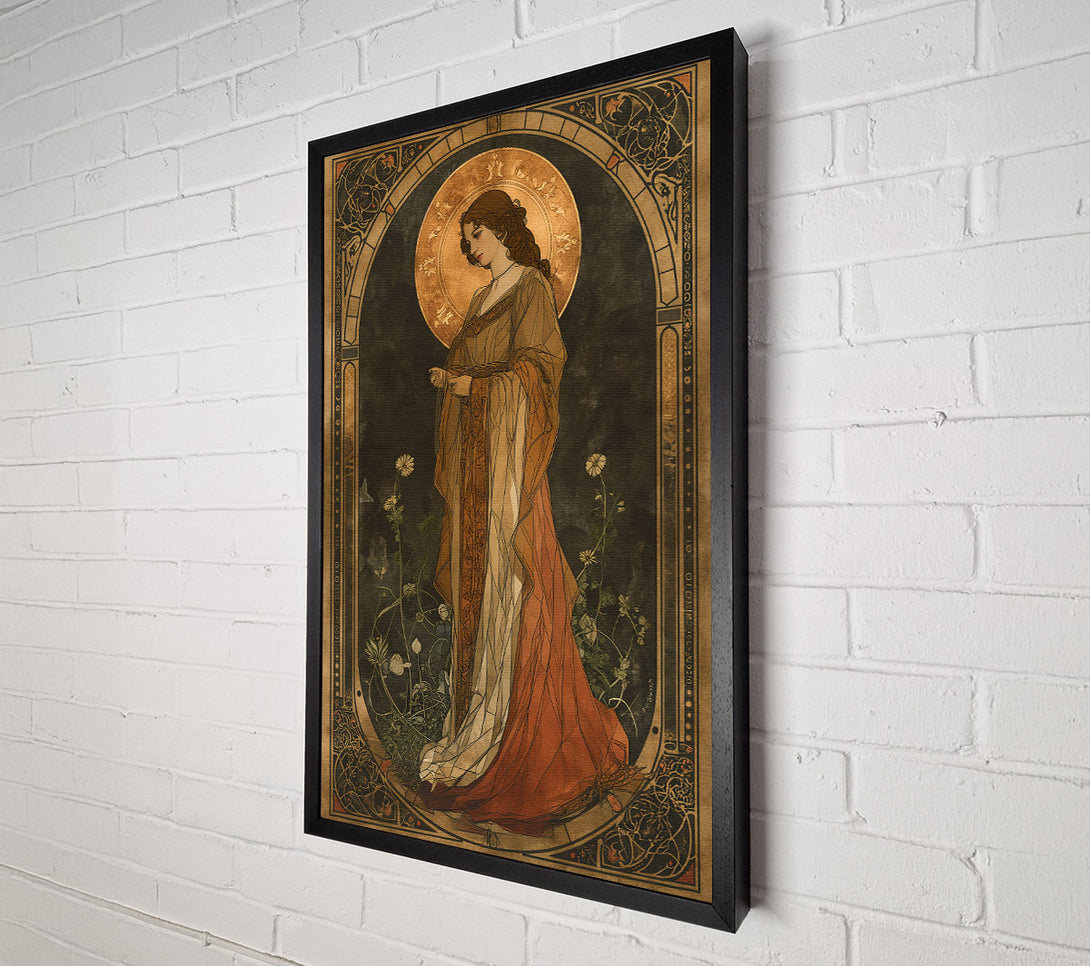  A Canvas Print of The Lady Of The Flowers Canvas Wall Art