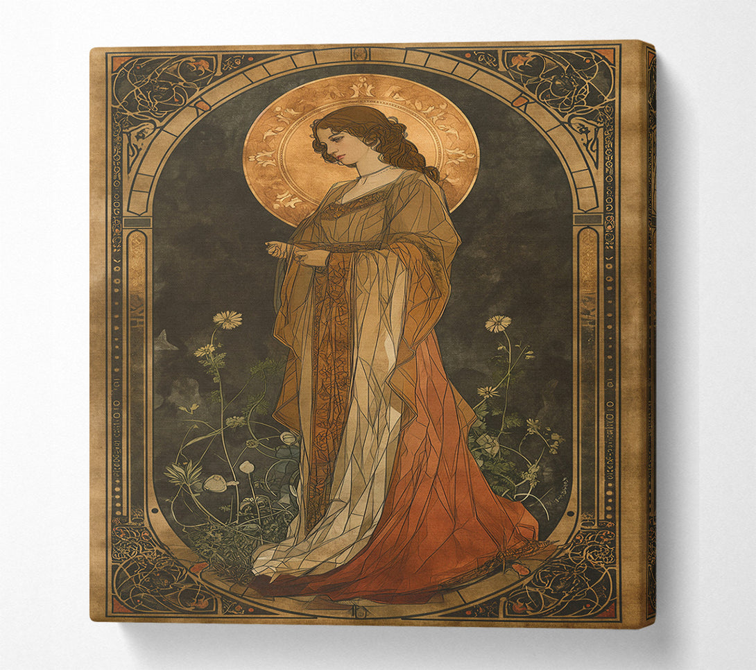  A Canvas Print of The Lady Of The Flowers Canvas Wall Art