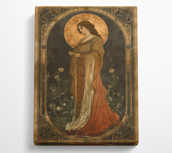  A Canvas Print of The Lady Of The Flowers Canvas Wall Art