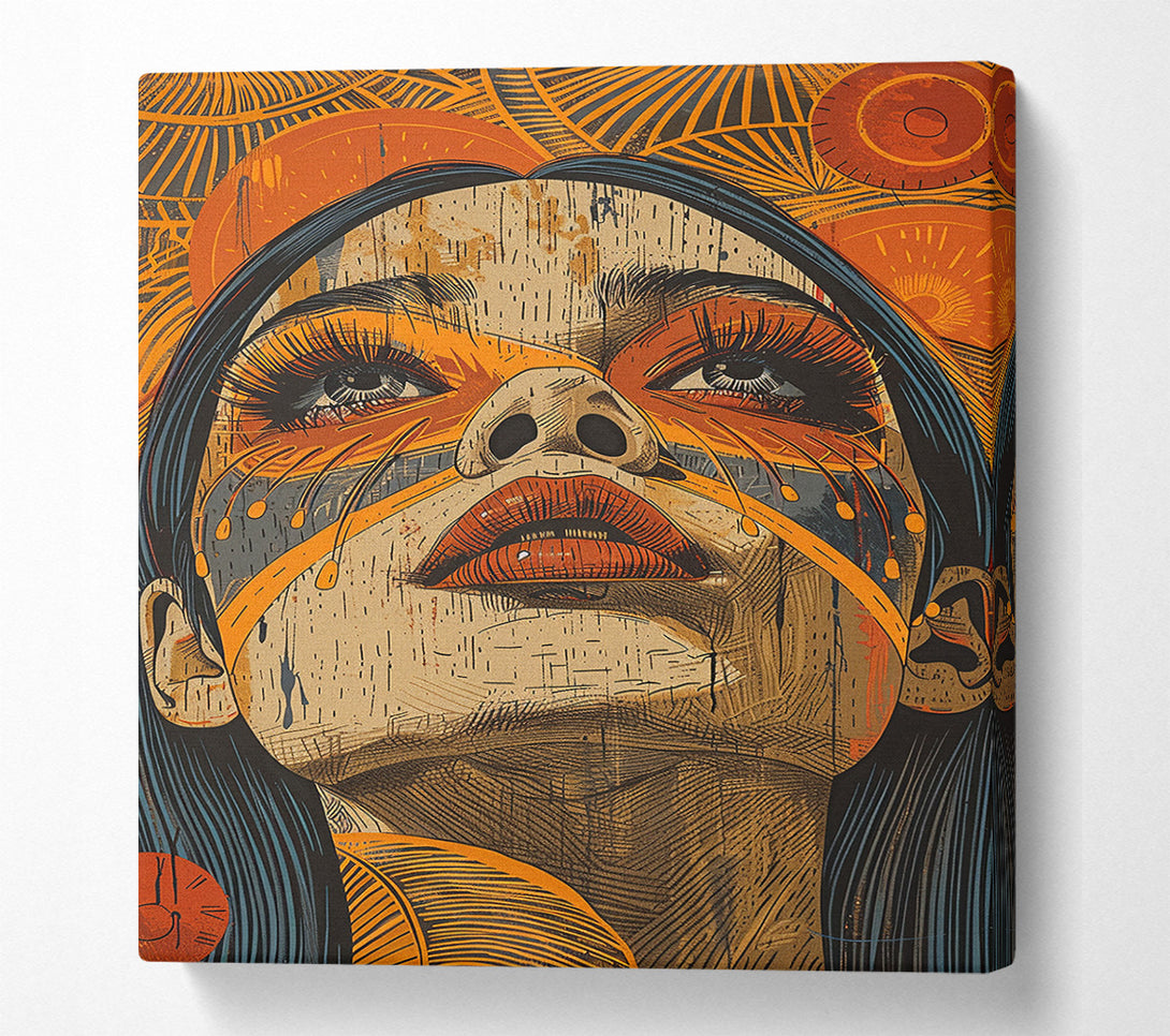  A Canvas Print of Tribal Queen Canvas Wall Art