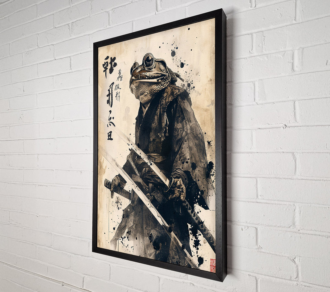  A Canvas Print of The Frog Samurai Canvas Print