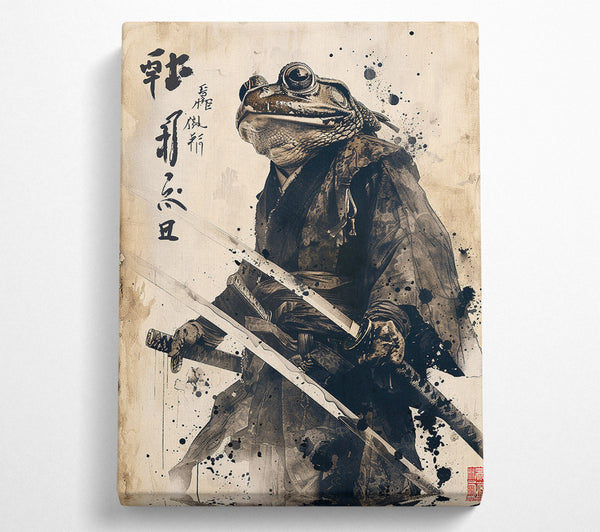  A Canvas Print of The Frog Samurai Canvas Print