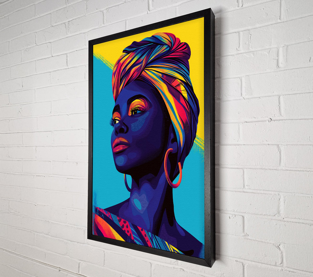 A Canvas Print of Afro Queen Canvas Wall Art