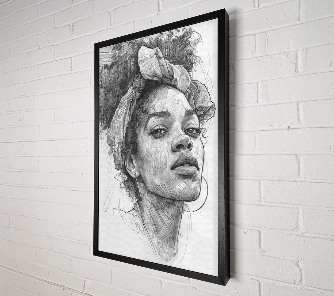  A Canvas Print of Afro Girl Canvas Art