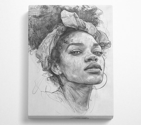  A Canvas Print of Afro Girl Canvas Art