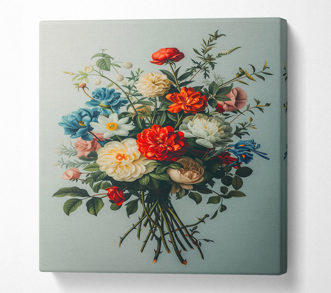  A Canvas Print of A Grand Floral Arrangement Canvas Print