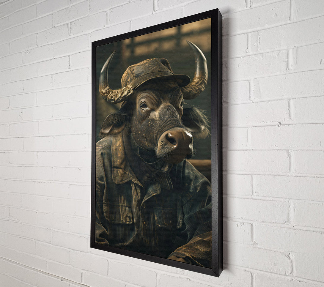  A Canvas Print of The Buffalo Farmer Canvas Print