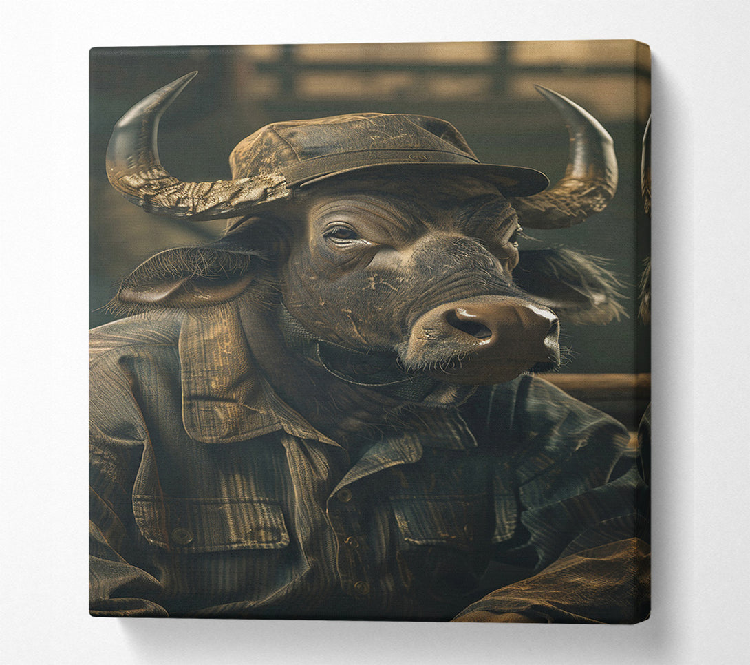  A Canvas Print of The Buffalo Farmer Canvas Print
