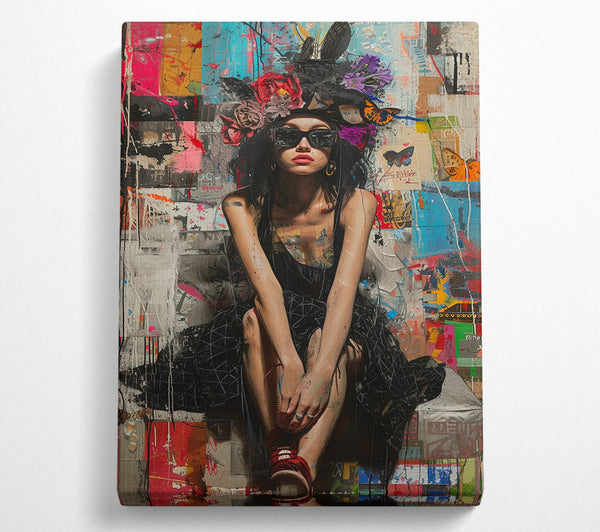 A Canvas Print of Flower Crowned Beauty Canvas Print