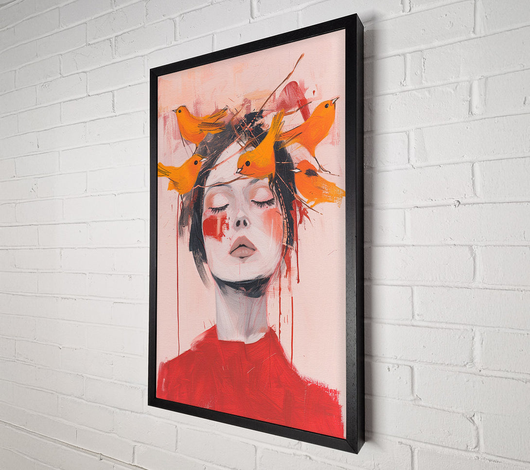  A Canvas Print of A Mind Full Of Birds Canvas Art