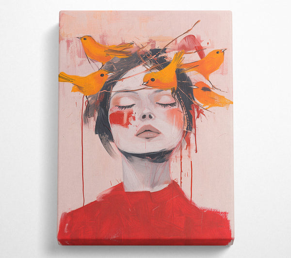  A Canvas Print of A Mind Full Of Birds Canvas Art