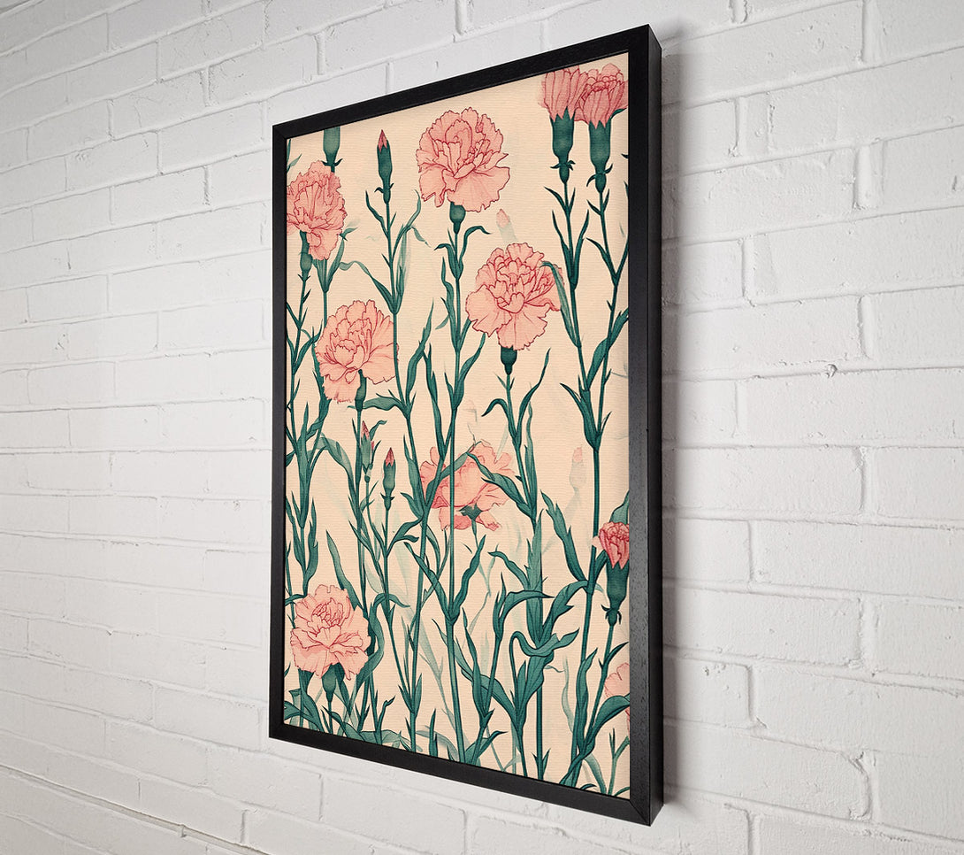  A Canvas Print of Carnation Garden Canvas Print