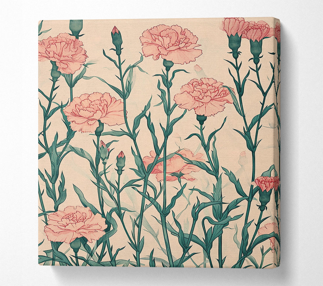  A Canvas Print of Carnation Garden Canvas Print