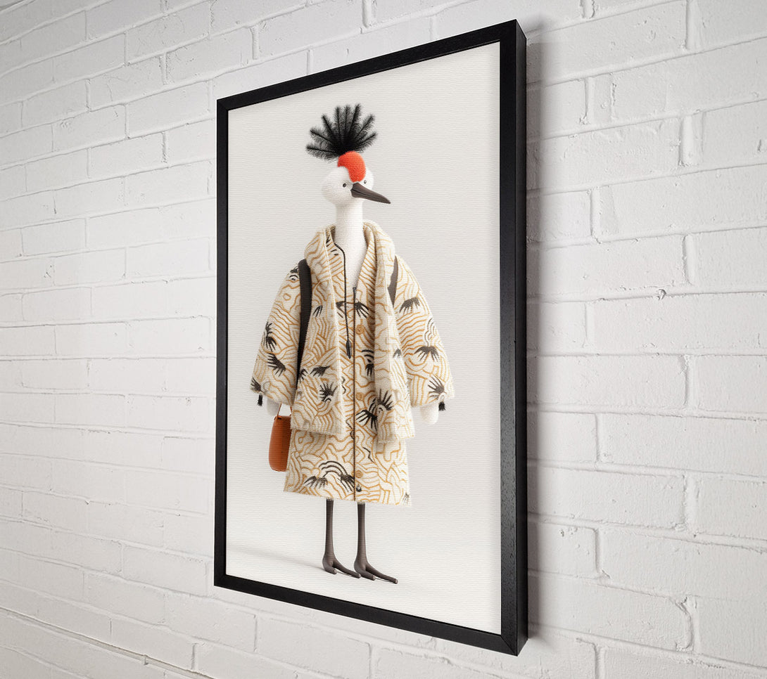  A Canvas Print of Cranes In Kimono Canvas Wall Art