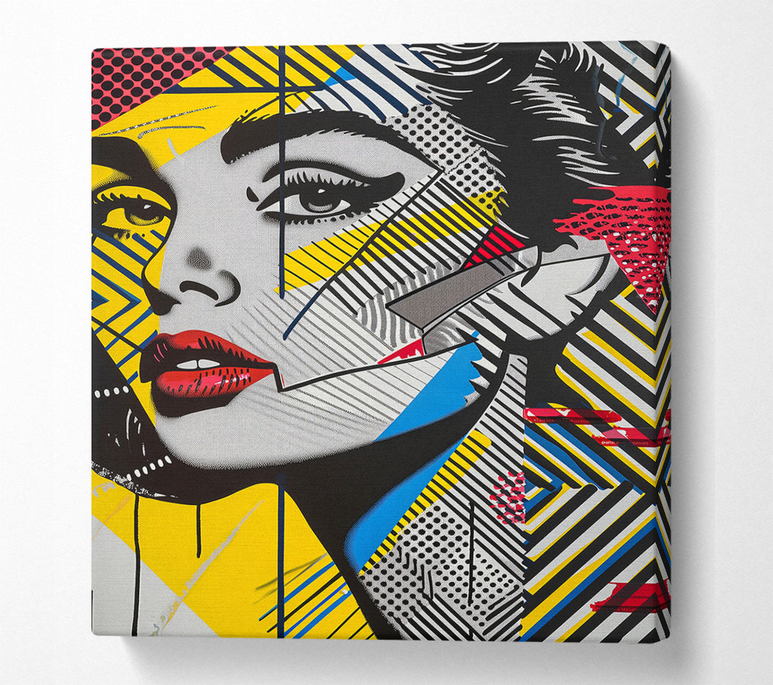  A Canvas Print of Cubism-Inspired Portrait Canvas Print