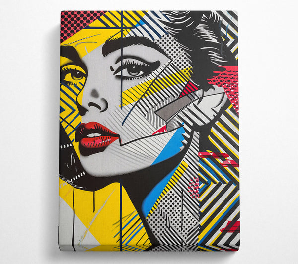  A Canvas Print of Cubism-Inspired Portrait Canvas Print