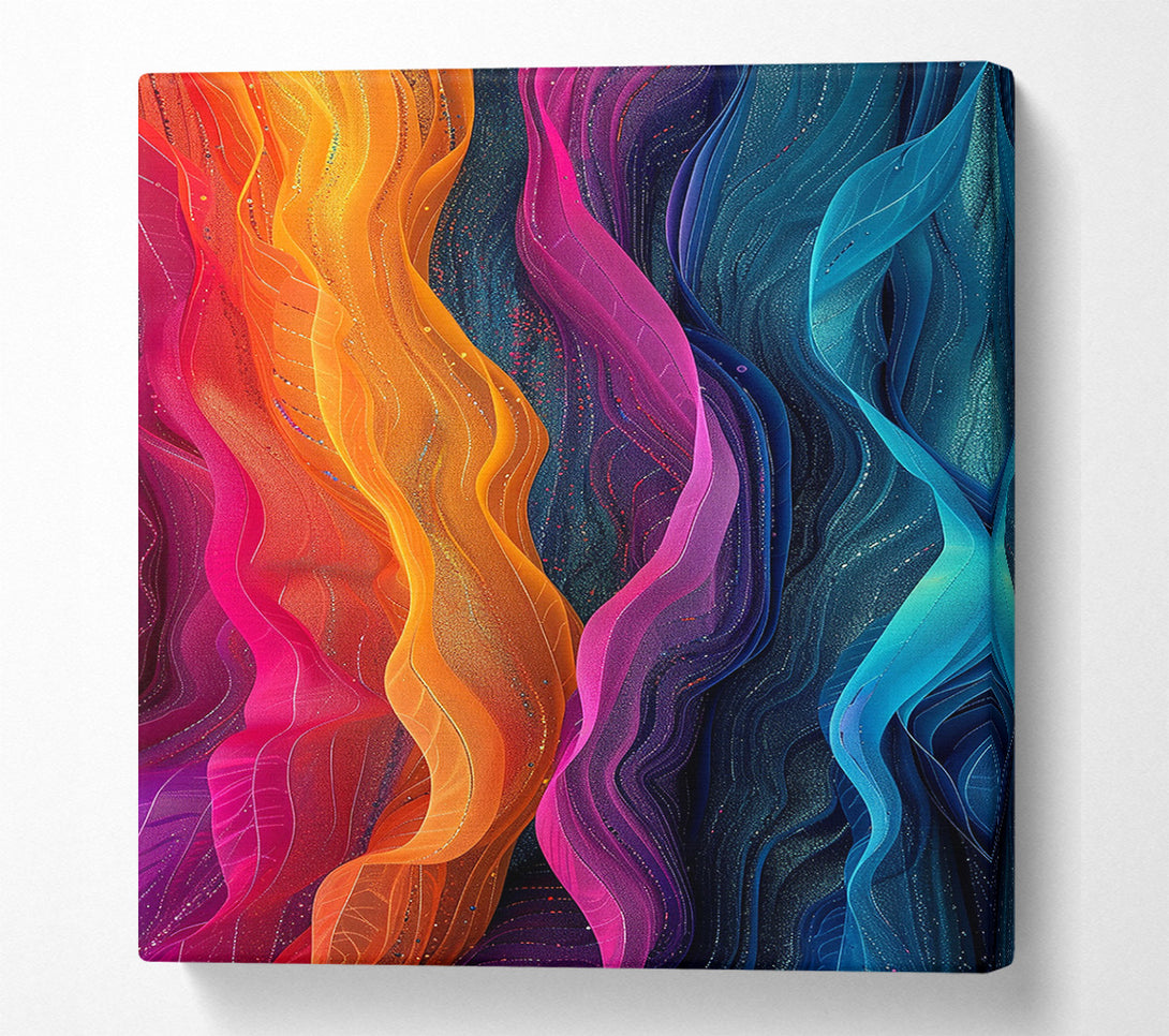 A Canvas Print of Flowing Ribbons Canvas Print