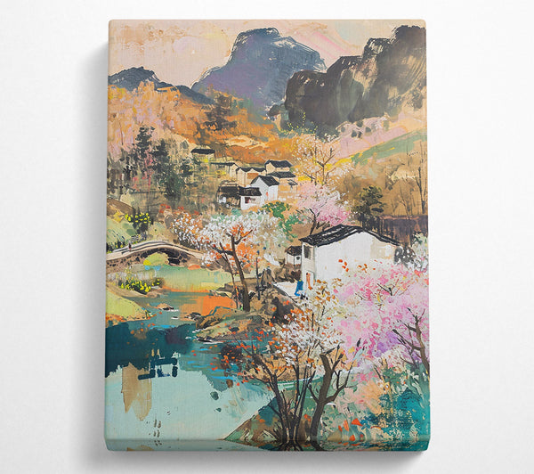  A Canvas Print of Misty Blossoms Canvas Art