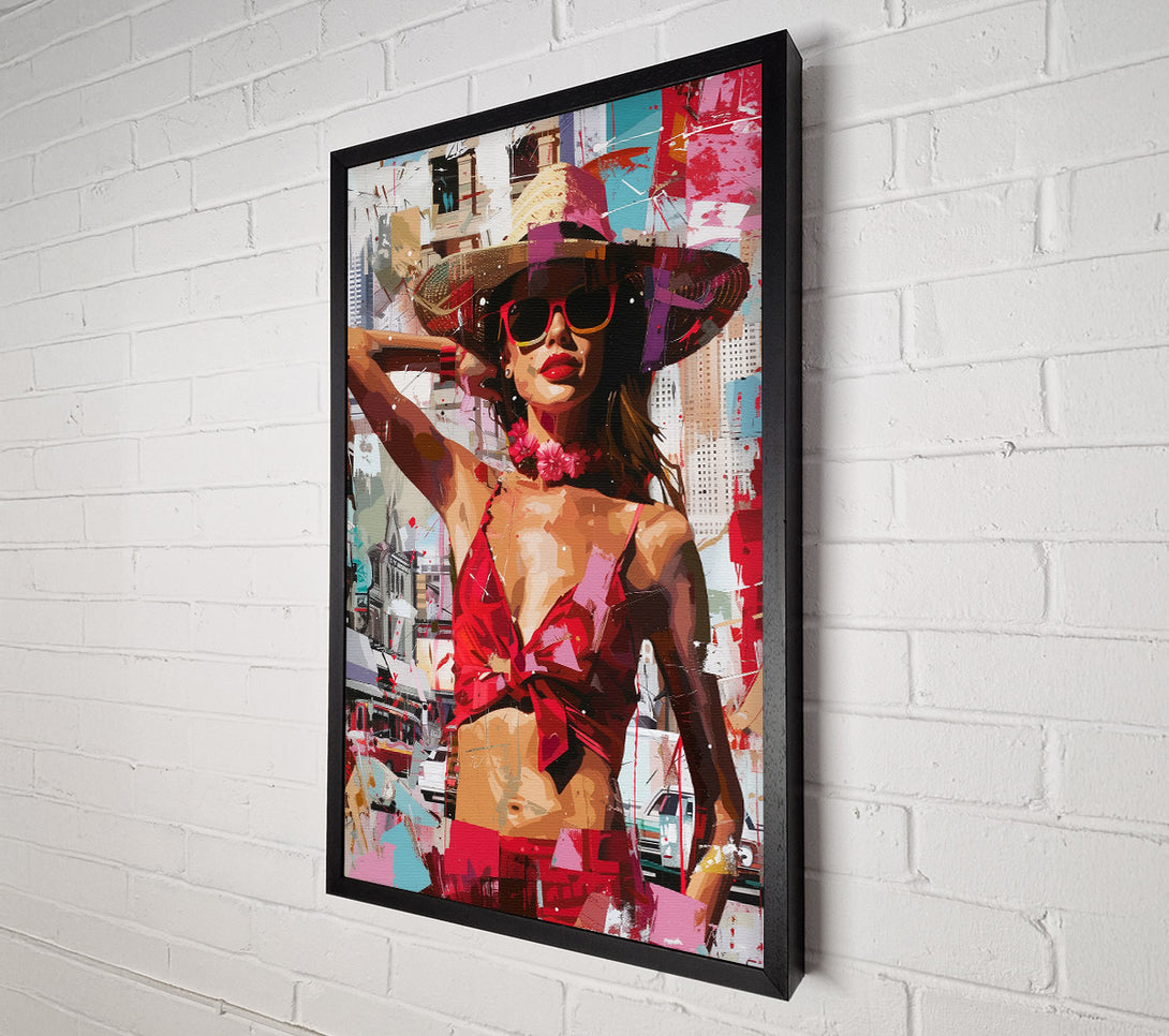  A Canvas Print of City Girl Canvas Wall Art