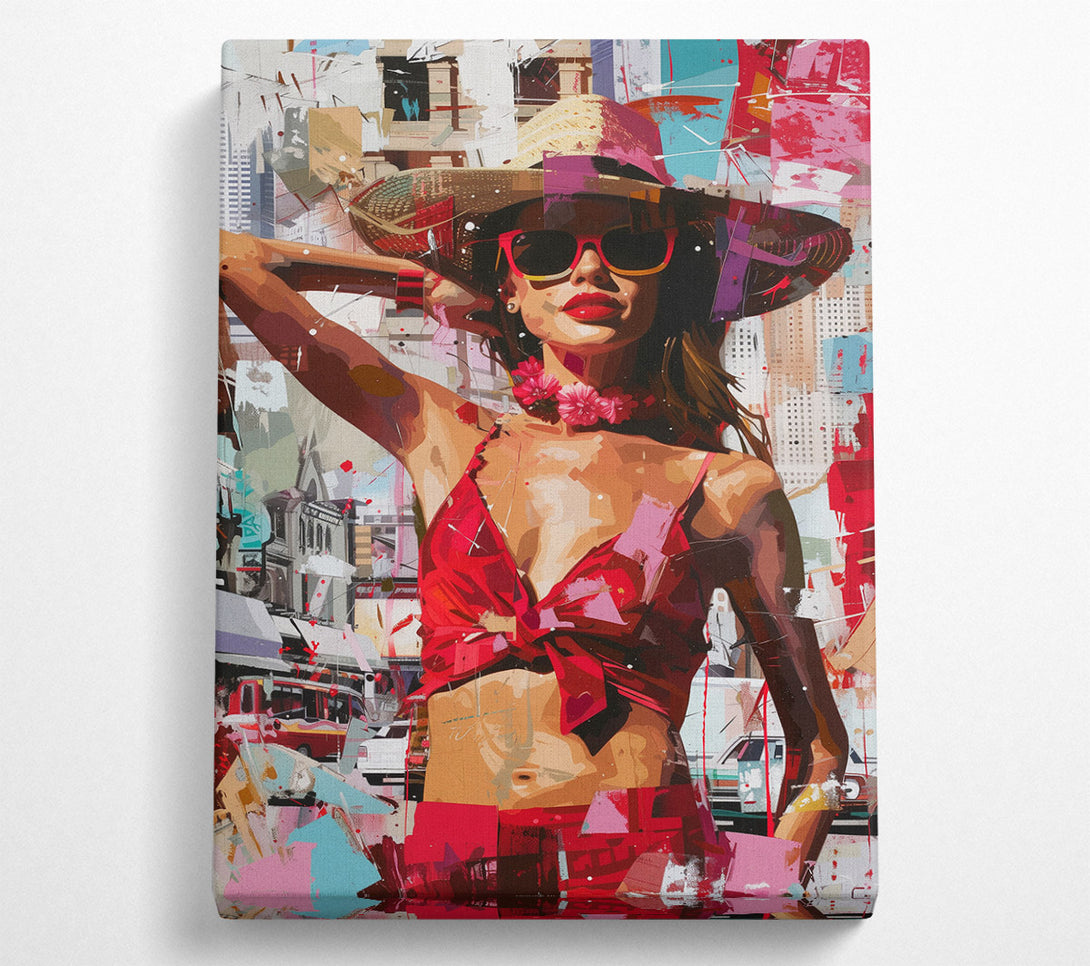  A Canvas Print of City Girl Canvas Wall Art