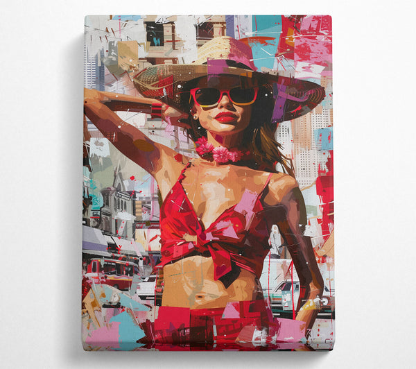  A Canvas Print of City Girl Canvas Wall Art