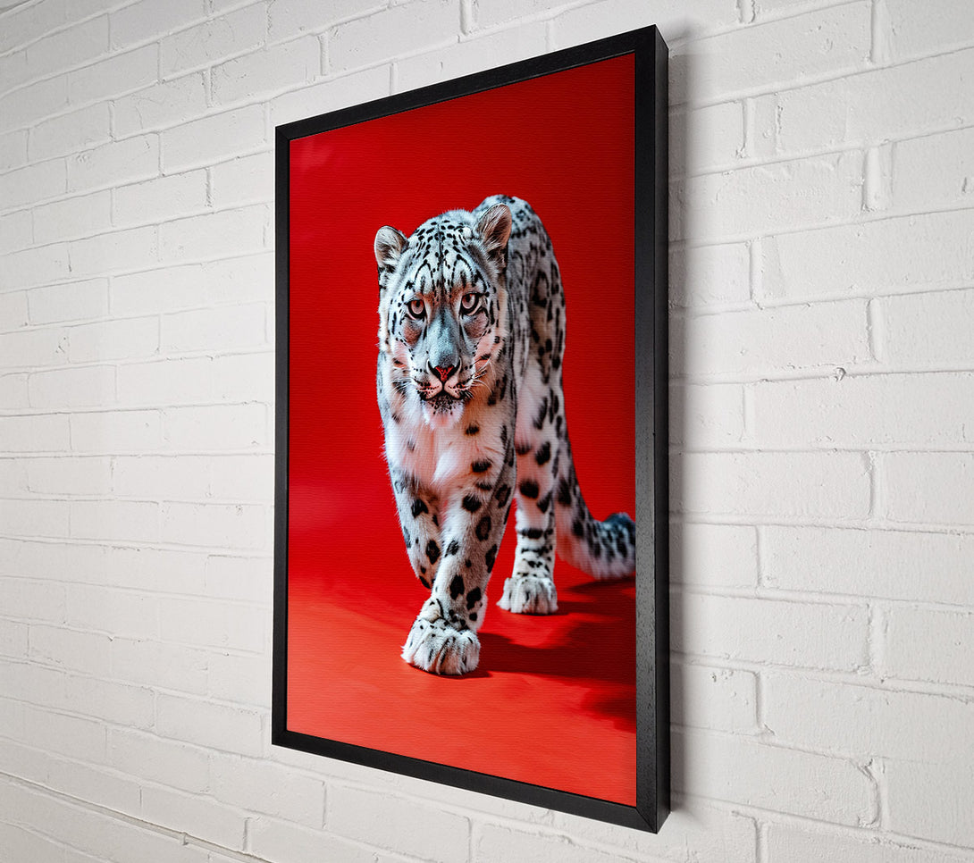  A Canvas Print of The Red Snow Leopard Canvas Print