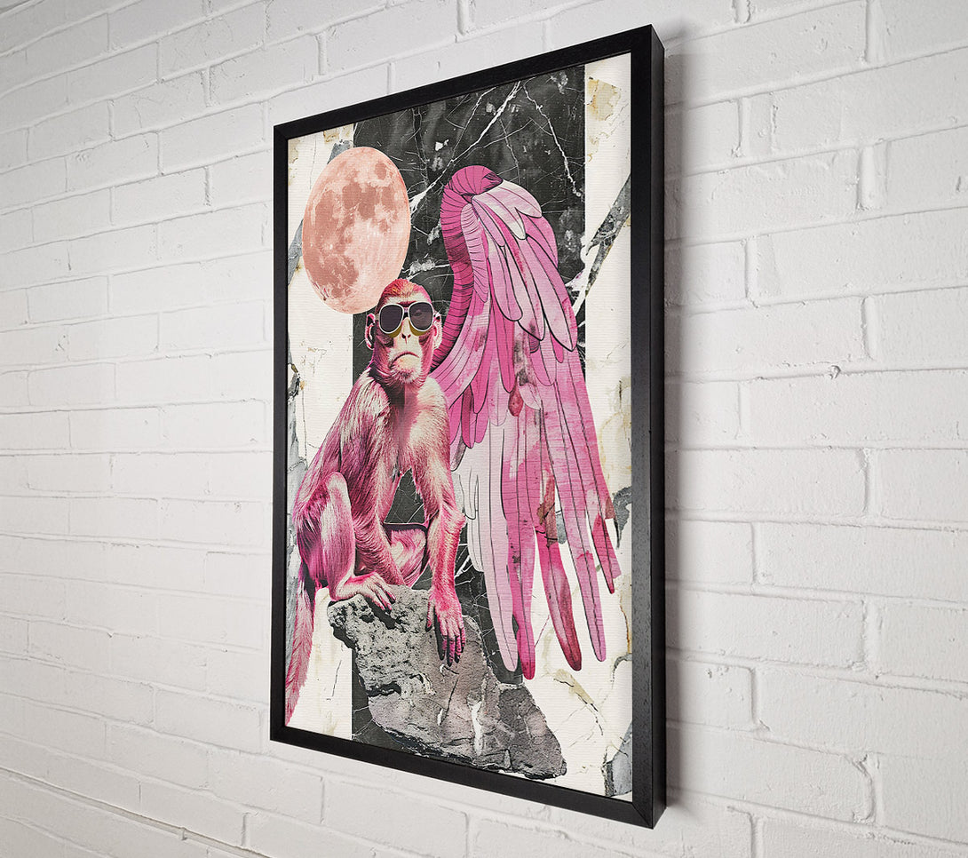  A Canvas Print of The Pink Monkey Canvas Art