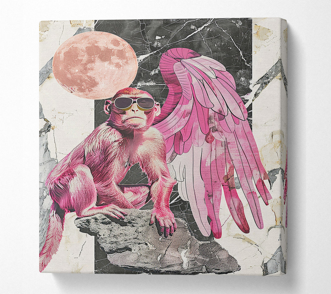  A Canvas Print of The Pink Monkey Canvas Art