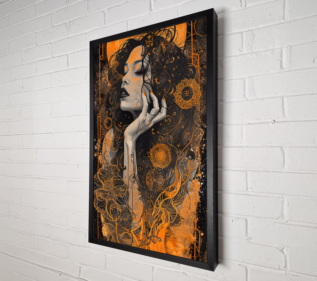  A Canvas Print of Whispers Of The Golden Moon Canvas Wall Art