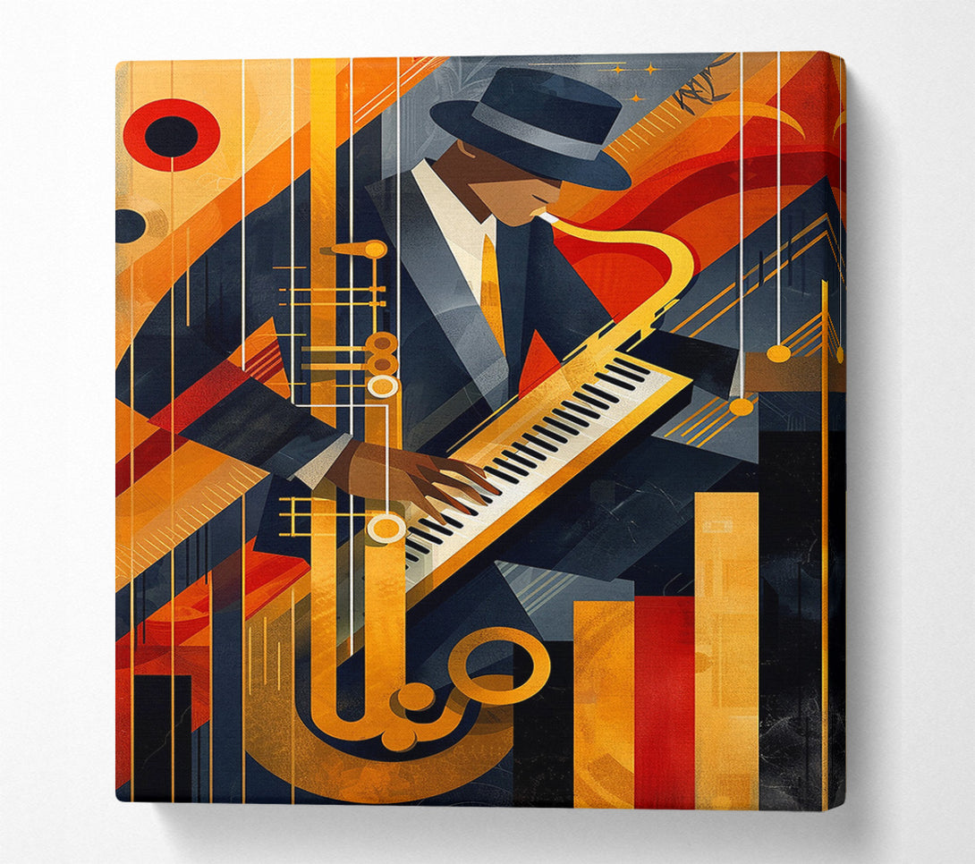  A Canvas Print of Saxophone Player Canvas Print