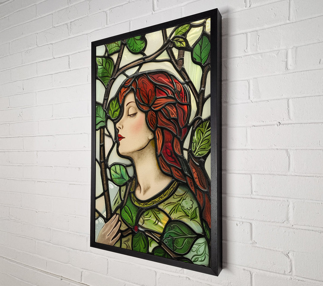  A Canvas Print of The Lady Of The Leaves Canvas Print