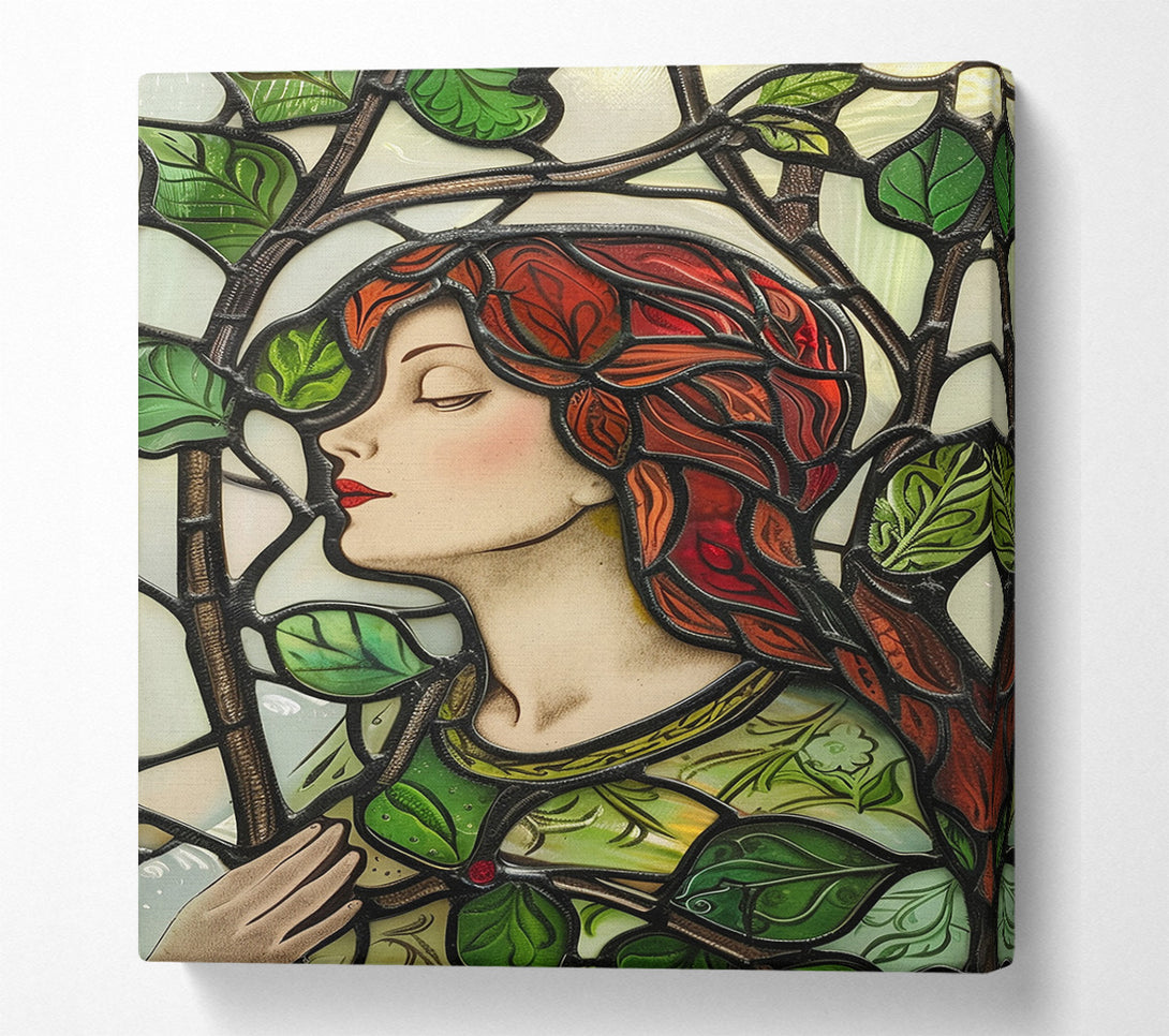  A Canvas Print of The Lady Of The Leaves Canvas Print