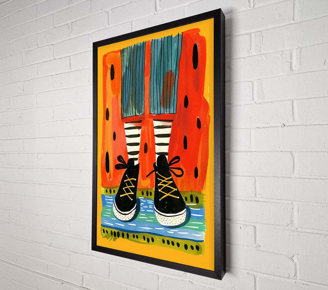  A Canvas Print of Stripes And Sneakers Canvas Wall Art