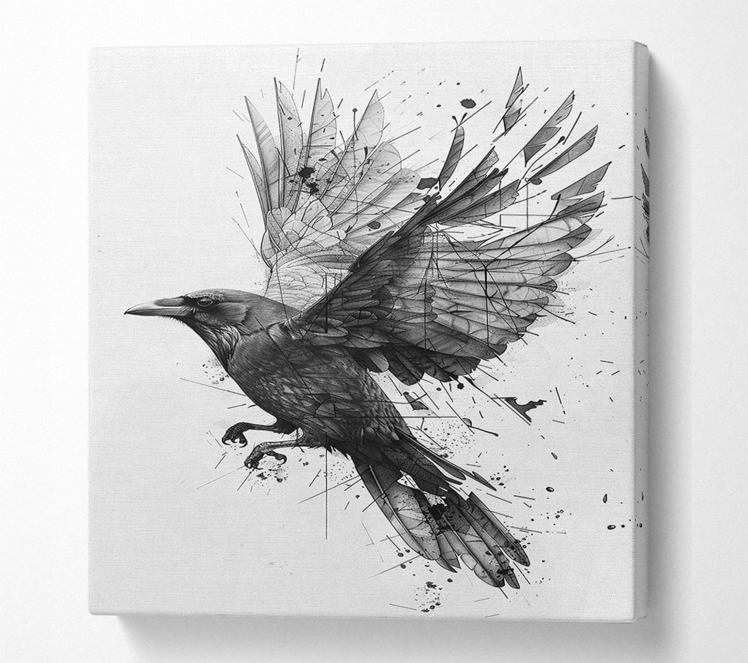  A Canvas Print of Raven'S Flight Canvas Art