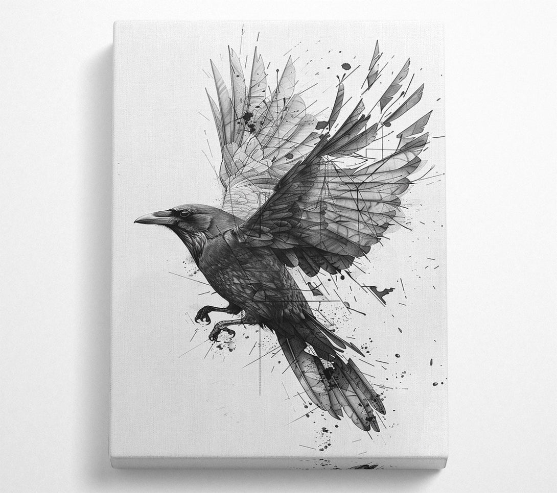  A Canvas Print of Raven'S Flight Canvas Art