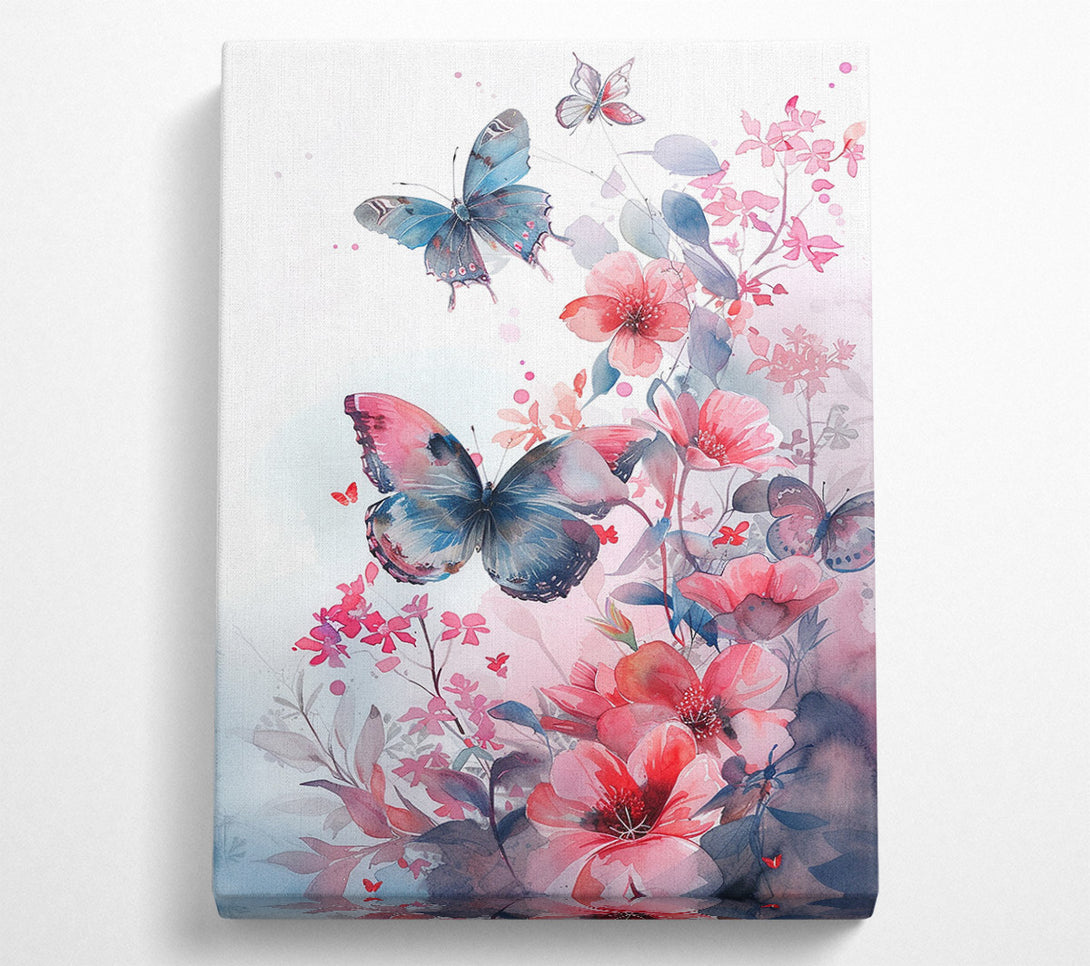  A Canvas Print of Blossoms And Butterflies Canvas Print