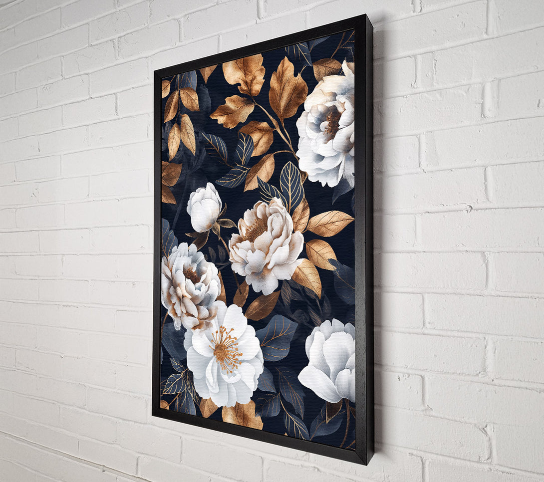  A Canvas Print of Golden Floral Dreams Canvas Print