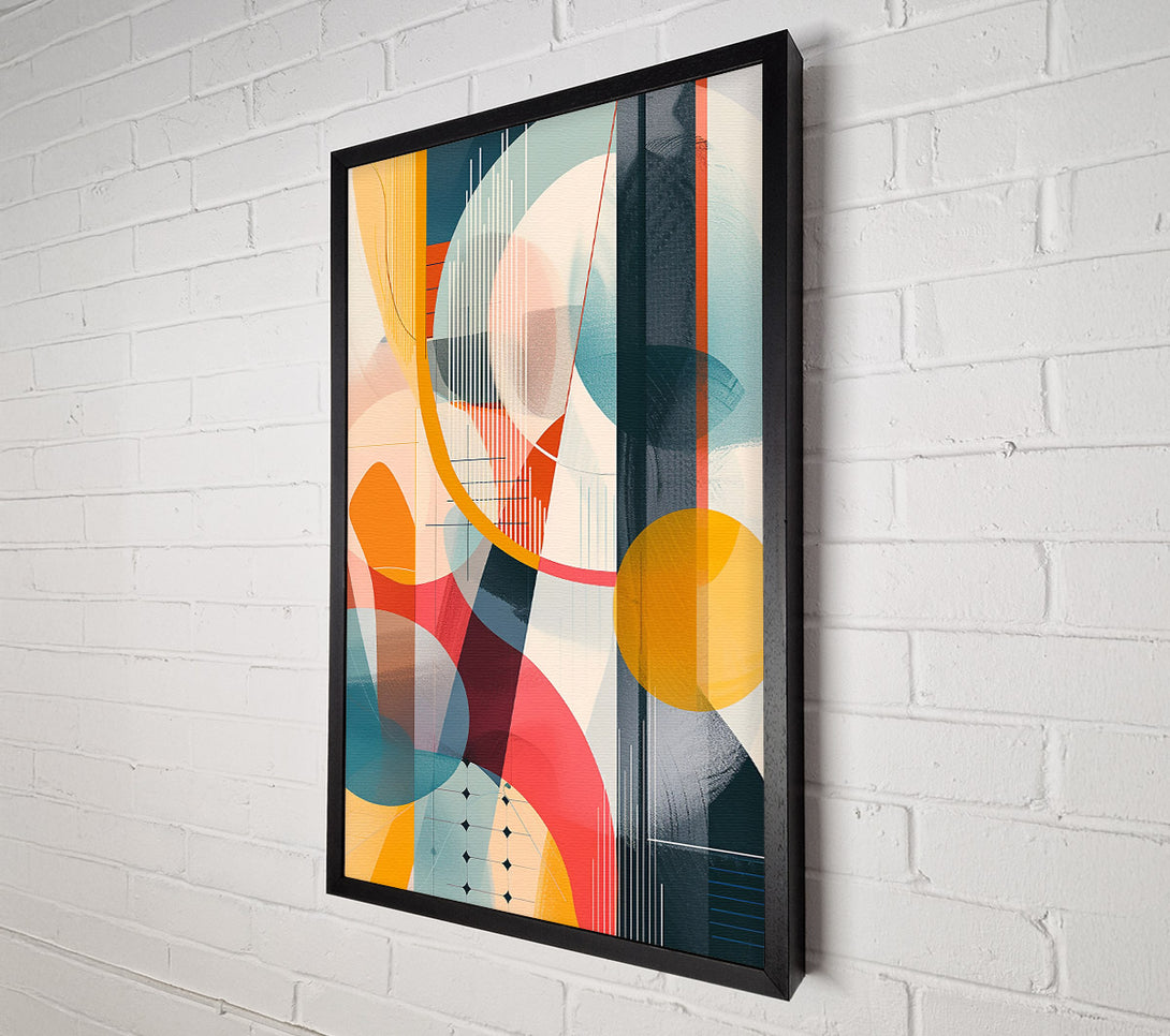  A Canvas Print of Golden Abstract Shapes Canvas Wall Art