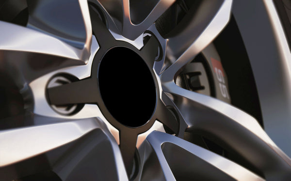 Black Standard Universal Fit Alloy Wheel Centre Cap Badges (Pack of 4)