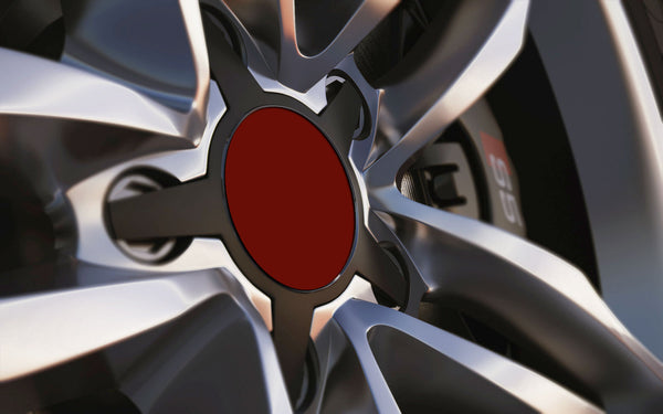 Burgundy Standard Universal Fit Alloy Wheel Centre Cap Badges (Pack of 4)