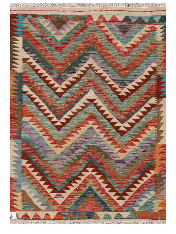 Maimana Afghanistan Kilim Rug - 142 x99 cm