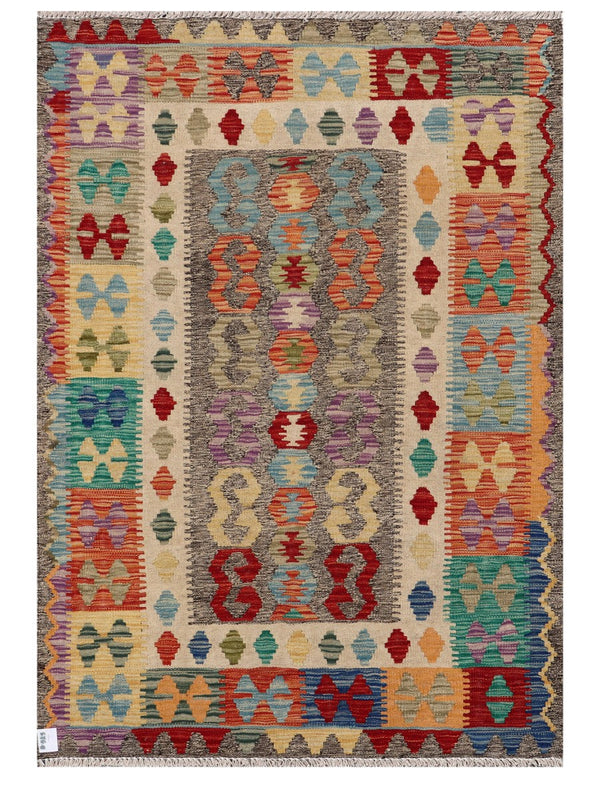 Maimana Afghanistan Kilim Rug - 148 x103 cm