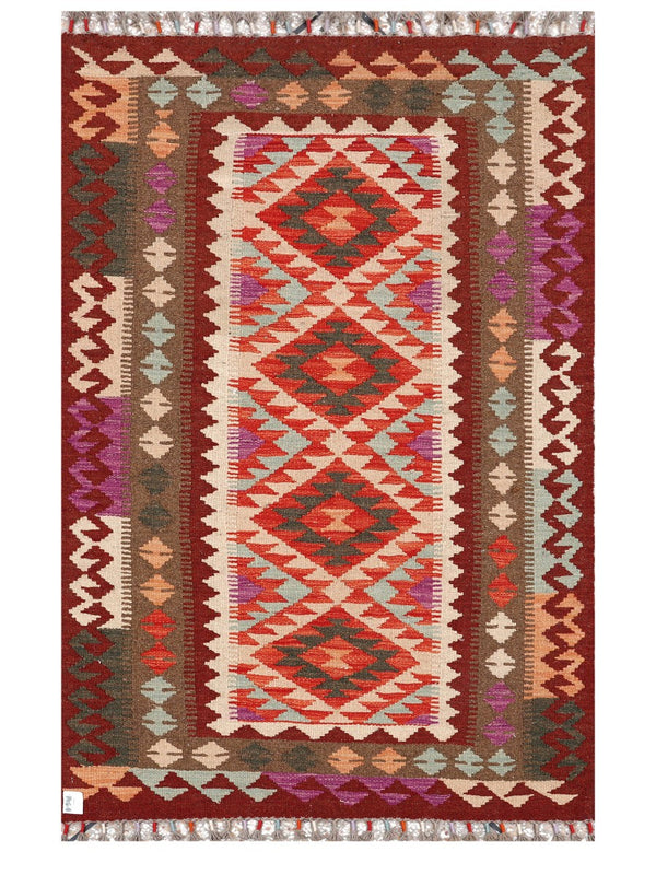 Maimana Afghanistan Kilim Rug - 155 x99 cm