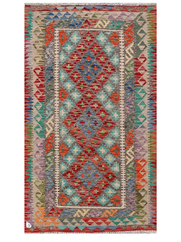 Maimana Afghanistan Kilim Rug - 167 x96 cm