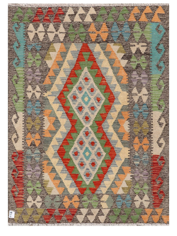 Maimana Afghanistan Kilim Rug - 138 x100 cm